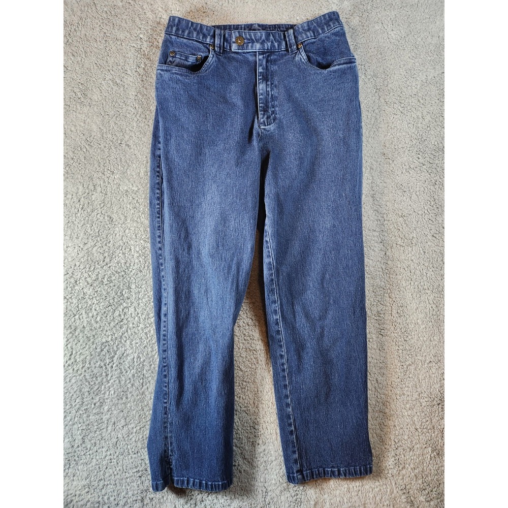 Liz Claiborne Jeans Womens 10 (Fits 28x26) Blue Denim Lizwear Stretch Straight